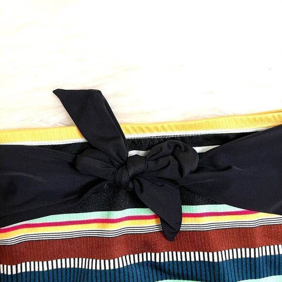 Allure By Img Striped High Waist Bikini Bottom - Picture 5 of 6